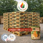 Naturpellet Premium — 4 paletes de 308 sacos (15 kg cada) — 4620 kg — Certificado ENplus
