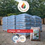 Burpellet Premium — 4 paletes de 308 sacos (15 kg cada) — 4620 kg — Certificado ENplus